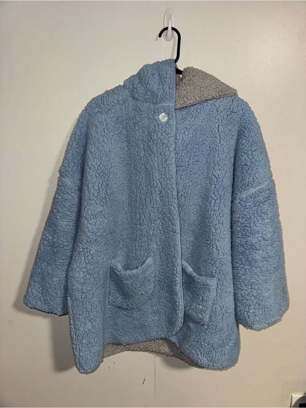 FeelGoodStore Baby Blue Sherpa Fleece Hooded Jacket